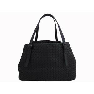 Bottega Veneta Intrecciato Black Leather Tote Shoulder Bag